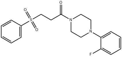 1-[4-(2-fluorophenyl)piperazin-1-yl]-3-(phenylsulfonyl)propan-1-one Structure