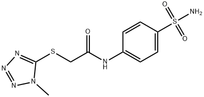 2-[(1-methyl-1H-tetrazol-5-yl)sulfanyl]-N-(4-sulfamoylphenyl)acetamide 化学構造式