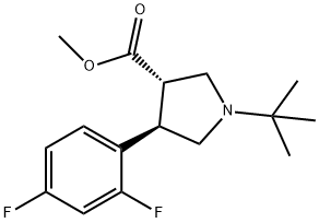 3-Pyrrolidinecarboxylic acid, 4-(2,4-difluorophenyl)-1-(1,1-dimethylethyl)-, methyl ester, (3S,4R)-