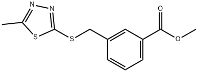 462077-65-2 methyl 3-(((5-methyl-1,3,4-thiadiazol-2-yl)thio)methyl)benzoate
