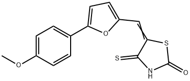 5-[5-(4-Methoxy-phenyl)-furan-2-ylmethylene]-4-thioxo-thiazolidin-2-one Struktur