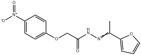 N'-[(1E)-1-(furan-2-yl)ethylidene]-2-(4-nitrophenoxy)acetohydrazide 结构式