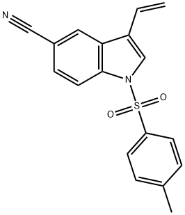 1-tosyl-3-vinyl-1H-indole-5-carbonitrile Struktur