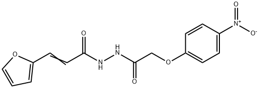 (2E)-3-(furan-2-yl)-N'-[(4-nitrophenoxy)acetyl]prop-2-enehydrazide,468759-40-2,结构式