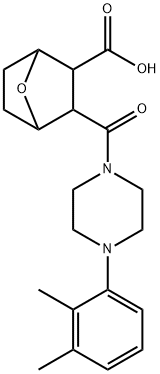 3-(4-(2,3-dimethylphenyl)piperazine-1-carbonyl)-7-oxabicyclo[2.2.1]heptane-2-carboxylic acid,473446-95-6,结构式
