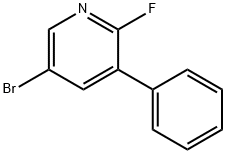 5-Bromo-2-fluoro-3-phenylpyridine 化学構造式