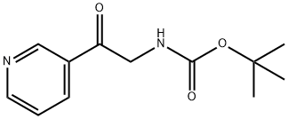 [2-oxo-2-(3-pyridinyl)ethyl]-carbamic acid 1,1-dimethylethyl ester 化学構造式