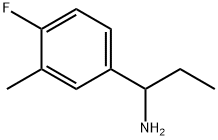 1-(4-フルオロ-3-メチルフェニル)プロパン-1-アミン 化学構造式