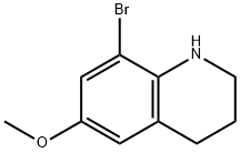 8-溴-6-甲氧基-1,2,3,4-四氢喹啉 结构式