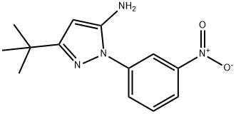 2-(3-nitrophenyl)-5-tert-butyl-2H-pyrazol-3-yl-amine 化学構造式