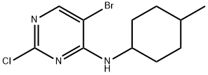 5-bromo-2-chloro-N-(4-methylcyclohexyl)pyrimidin-4-amine Struktur