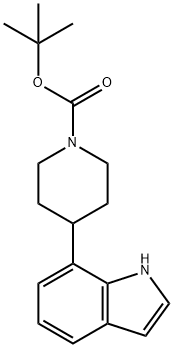 tert-Butyl 4-(1H-indol-7-yl)piperidine-1-carboxylate Struktur