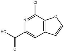 7-chlorofuro[2,3-c]pyridine-5-carboxylic acid,478148-53-7,结构式