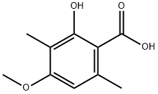 2-hydroxy-4-methoxy-3,6-dimethylbenzoic acid Structure
