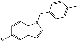 5-Bromo-1-(4-methylbenzyl)-1H-indole 化学構造式