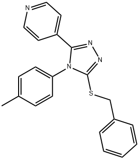 4-[5-(benzylsulfanyl)-4-(4-methylphenyl)-4H-1,2,4-triazol-3-yl]pyridine Structure