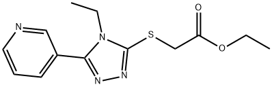 ethyl 2-((4-ethyl-5-(pyridin-3-yl)-4H-1,2,4-triazol-3-yl)thio)acetate Structure