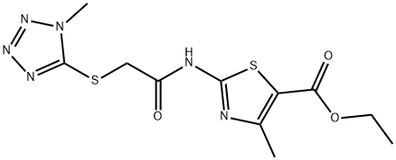 ethyl 4-methyl-2-({[(1-methyl-1H-tetrazol-5-yl)sulfanyl]acetyl}amino)-1,3-thiazole-5-carboxylate Structure