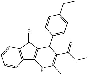 methyl 4-(4-ethylphenyl)-2-methyl-5-oxo-4,5-dihydro-1H-indeno[1,2-b]pyridine-3-carboxylate Structure