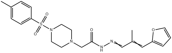 489399-97-5 N'-[(1Z,2E)-3-(furan-2-yl)-2-methylprop-2-en-1-ylidene]-2-{4-[(4-methylphenyl)sulfonyl]piperazin-1-yl}acetohydrazide