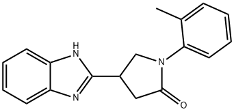 4-(1H-苯并[D]咪唑-2-基)-1-(邻甲苯基)吡咯烷-2-酮 结构式