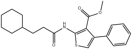 methyl 2-(3-cyclohexylpropanamido)-4-phenylthiophene-3-carboxylate Structure