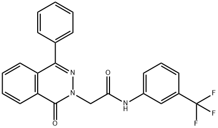 2-(1-oxo-4-phenylphthalazin-2(1H)-yl)-N-[3-(trifluoromethyl)phenyl]acetamide,495381-80-1,结构式