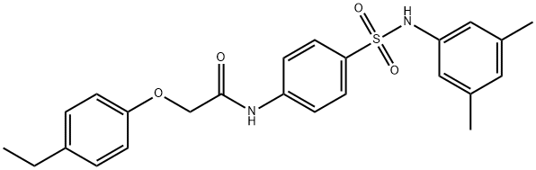N-(4-{[(3,5-dimethylphenyl)amino]sulfonyl}phenyl)-2-(4-ethylphenoxy)acetamide 结构式