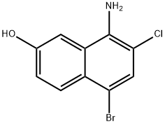 8-amino-5-bromo-7-chloro-2-Naphthalenol Structure