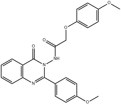 2-(4-methoxyphenoxy)-N-[2-(4-methoxyphenyl)-4-oxoquinazolin-3(4H)-yl]acetamide 结构式