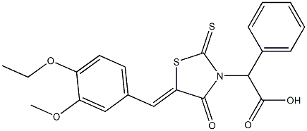 497865-69-7 [(5Z)-5-(4-ethoxy-3-methoxybenzylidene)-4-oxo-2-thioxo-1,3-thiazolidin-3-yl](phenyl)acetic acid