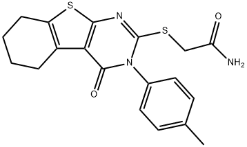 2-{[3-(4-methylphenyl)-4-oxo-3,4,5,6,7,8-hexahydro[1]benzothieno[2,3-d]pyrimidin-2-yl]sulfanyl}acetamide Structure