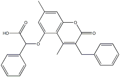 [(3-benzyl-4,7-dimethyl-2-oxo-2H-chromen-5-yl)oxy](phenyl)acetic acid Structure