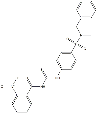 N-({4-[benzyl(methyl)sulfamoyl]phenyl}carbamothioyl)-2-nitrobenzamide 结构式