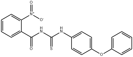 2-nitro-N-[(4-phenoxyphenyl)carbamothioyl]benzamide 结构式