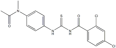 N-[({4-[acetyl(methyl)amino]phenyl}amino)carbonothioyl]-2,4-dichlorobenzamide 结构式
