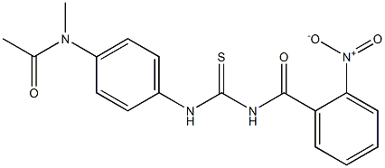 N-({4-[acetyl(methyl)amino]phenyl}carbamothioyl)-2-nitrobenzamide,501105-40-4,结构式