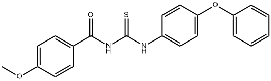 4-methoxy-N-[(4-phenoxyphenyl)carbamothioyl]benzamide 结构式