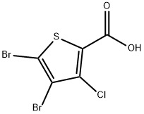 4,5-Dibromo-3-chlorothiophene-2-carboxylic acid 化学構造式
