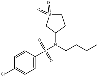 N-butyl-4-chloro-N-(1,1-dioxidotetrahydrothiophen-3-yl)benzenesulfonamide Struktur