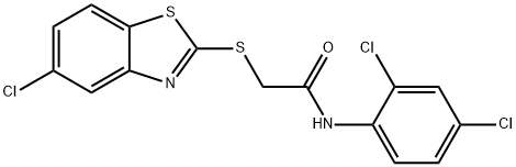 2-[(5-chloro-1,3-benzothiazol-2-yl)sulfanyl]-N-(2,4-dichlorophenyl)acetamide Structure