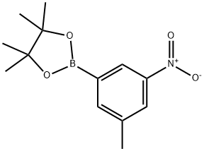 4,4,5,5-tetramethyl-2-(3-methyl-5-nitrophenyl)-1,3,2-dioxaborolane 化学構造式