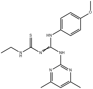 1-{(Z)-[(4,6-dimethylpyrimidin-2-yl)amino][(4-methoxyphenyl)amino]methylidene}-3-ethylthiourea,511514-04-8,结构式