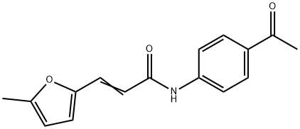 N-(4-acetylphenyl)-3-(5-methyl-2-furyl)acrylamide 化学構造式