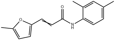 (2E)-N-(2,4-dimethylphenyl)-3-(5-methylfuran-2-yl)prop-2-enamide 化学構造式
