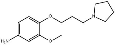 3-methoxy-4-[3-(1-pyrrolidinyl)propoxy]benzenamine 化学構造式