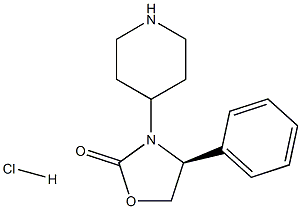 (S)-4-苯基-3-哌啶-4-基-恶唑烷-2-酮盐酸盐, 521979-98-6, 结构式
