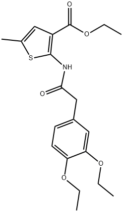 ethyl 2-(2-(3,4-diethoxyphenyl)acetamido)-5-methylthiophene-3-carboxylate Structure