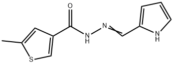 (E)-N'-((1H-pyrrol-2-yl)methylene)-5-methylthiophene-3-carbohydrazide 化学構造式