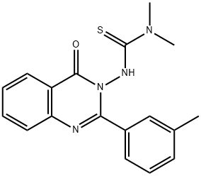 1,1-dimethyl-3-[2-(3-methylphenyl)-4-oxoquinazolin-3(4H)-yl]thiourea Structure